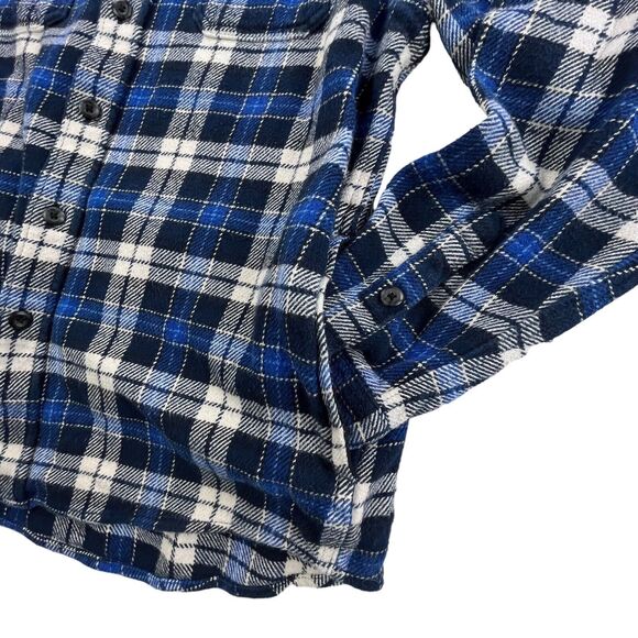 Orvis Plaid Flannel Shacket Shirt Mens Medium Jacket Pockets Hiking Outdoors - Picture 8 of 14